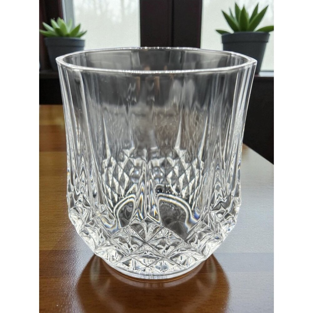 Cristal D'Arques -Durand Longchamp Crystal Old Fashion Glass Diamond Design